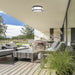 Alteck Lighting AFM0023-3CCT-W Panel Round 1-lt 14" LED Outdoor Flush Mount, 3CCT Selectable