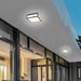 Alteck Lighting AFM0024-3CCT-W Panel Square 1-lt 10" LED Outdoor Flush Mount, 3CCT Selectable