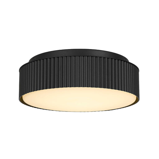 Alteck Lighting AFM0064-5CCT-W Channel 9" LED Outdoor Flush Mount, 5CCT Selectable - Sand Black