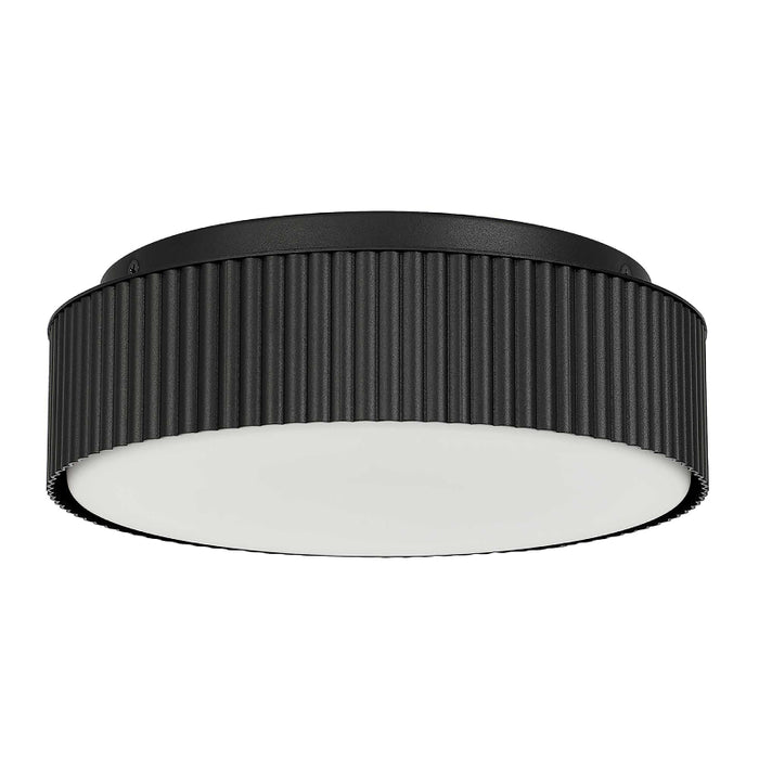 Alteck Lighting AFM0064-5CCT-W Channel 9" LED Outdoor Flush Mount, 5CCT Selectable - Sand Black
