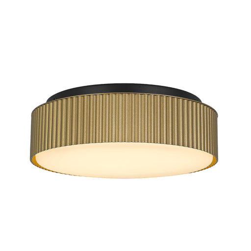Alteck Lighting AFM0064-5CCT-W Channel 9" LED Outdoor Flush Mount, 5CCT Selectable - Painted Brass