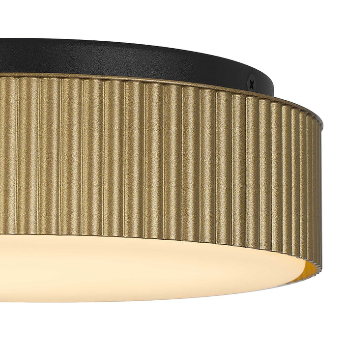 Alteck Lighting AFM0064-5CCT-W Channel 9" LED Outdoor Flush Mount, 5CCT Selectable - Painted Brass