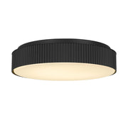 Alteck Lighting AFM0065-5CCT-W Channel 13" LED Outdoor Flush Mount, 5CCT Selectable - Sand Black