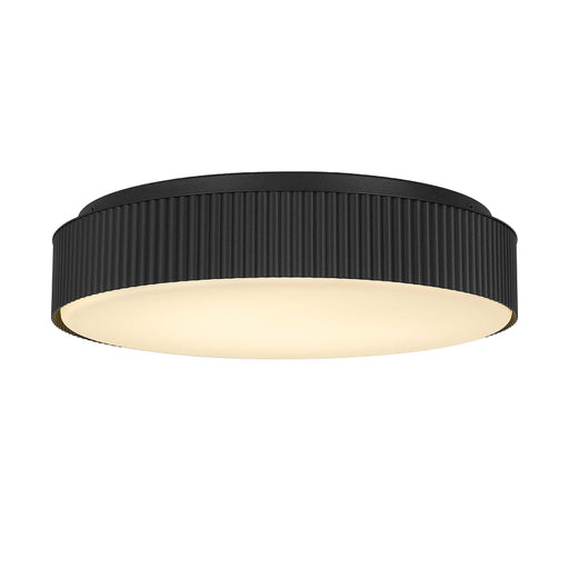 Alteck Lighting AFM0065-5CCT-W Channel 13" LED Outdoor Flush Mount, 5CCT Selectable - Sand Black