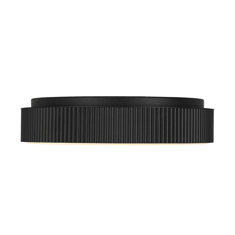 Alteck Lighting AFM0065-5CCT-W Channel 13" LED Outdoor Flush Mount, 5CCT Selectable - Sand Black
