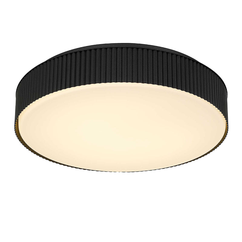 Alteck Lighting AFM0065-5CCT-W Channel 13" LED Outdoor Flush Mount, 5CCT Selectable - Sand Black