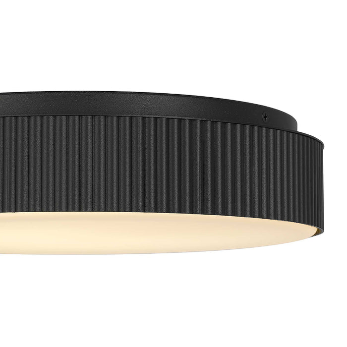 Alteck Lighting AFM0065-5CCT-W Channel 13" LED Outdoor Flush Mount, 5CCT Selectable - Sand Black