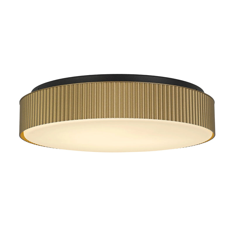 Alteck Lighting AFM0065-5CCT-W Channel 13" LED Outdoor Flush Mount, 5CCT Selectable - Painted Brass