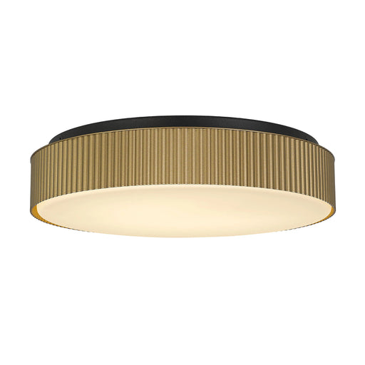 Alteck Lighting AFM0065-5CCT-W Channel 13" LED Outdoor Flush Mount, 5CCT Selectable - Painted Brass