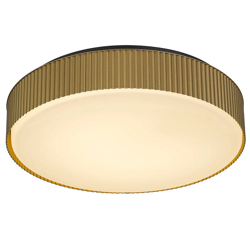 Alteck Lighting AFM0065-5CCT-W Channel 13" LED Outdoor Flush Mount, 5CCT Selectable - Painted Brass