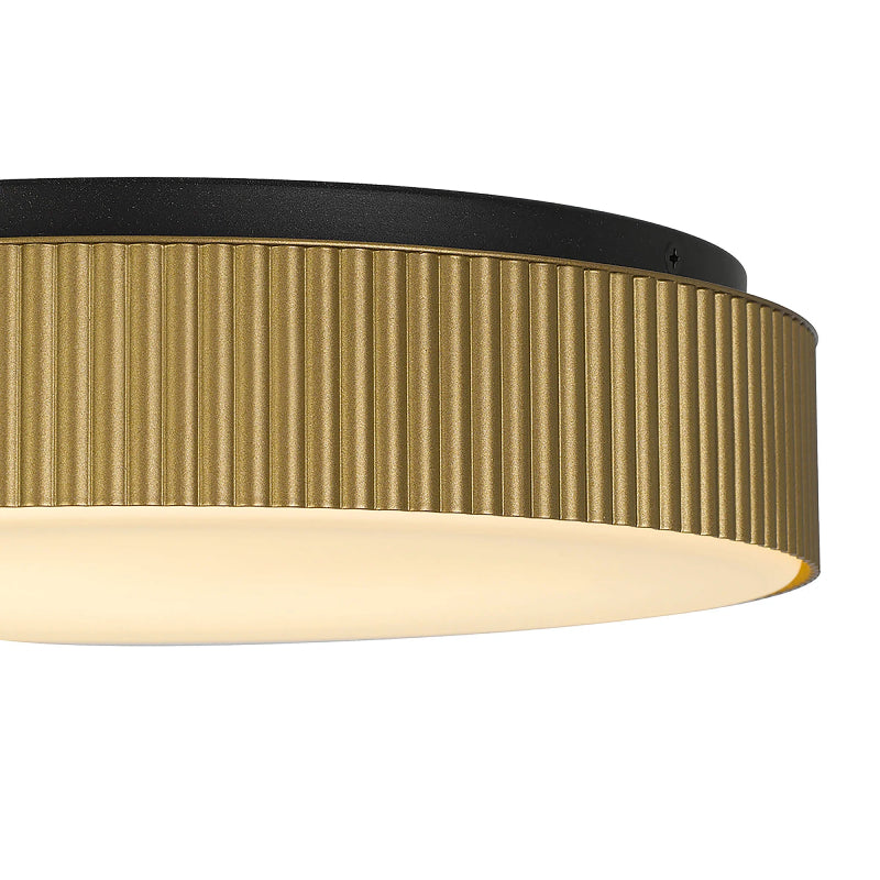 Alteck Lighting AFM0065-5CCT-W Channel 13" LED Outdoor Flush Mount, 5CCT Selectable - Painted Brass