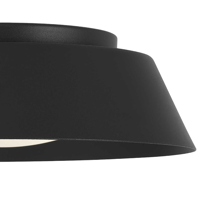 Alteck Lighting AFM0066-5CCT-W Pez 1-lt 11" LED Outdoor Flush Mount, 5CCT Selectable - Sand Black