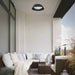 Alteck Lighting AFM0066-5CCT-W Pez 1-lt 11" LED Outdoor Flush Mount, 5CCT Selectable - Sand Black
