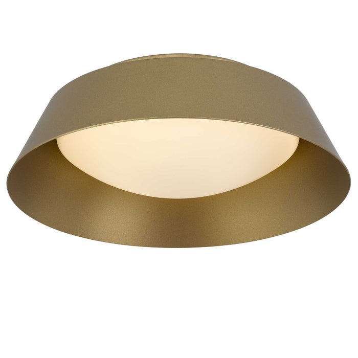 Alteck Lighting AFM0066-5CCT-W Pez 1-lt 11" LED Outdoor Flush Mount, 5CCT Selectable - Painted Brass