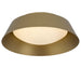 Alteck Lighting AFM0066-5CCT-W Pez 1-lt 11" LED Outdoor Flush Mount, 5CCT Selectable - Painted Brass
