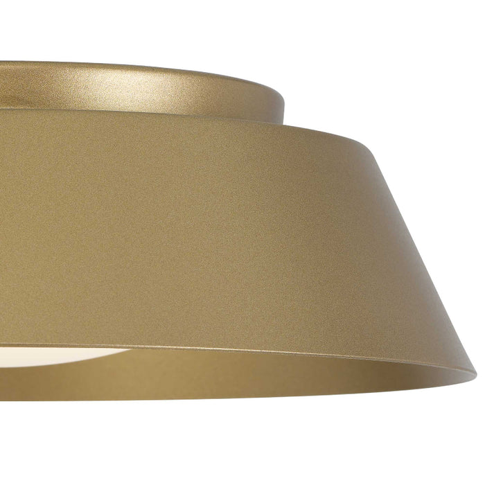 Alteck Lighting AFM0066-5CCT-W Pez 1-lt 11" LED Outdoor Flush Mount, 5CCT Selectable - Painted Brass