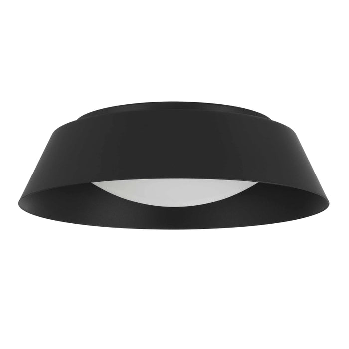 Alteck Lighting AFM0067-5CCT-W Pez 1-lt 15" LED Outdoor Flush Mount, 5CCT Selectable - Sand Black