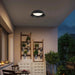 Alteck Lighting AFM0067-5CCT-W Pez 1-lt 15" LED Outdoor Flush Mount, 5CCT Selectable - Sand Black