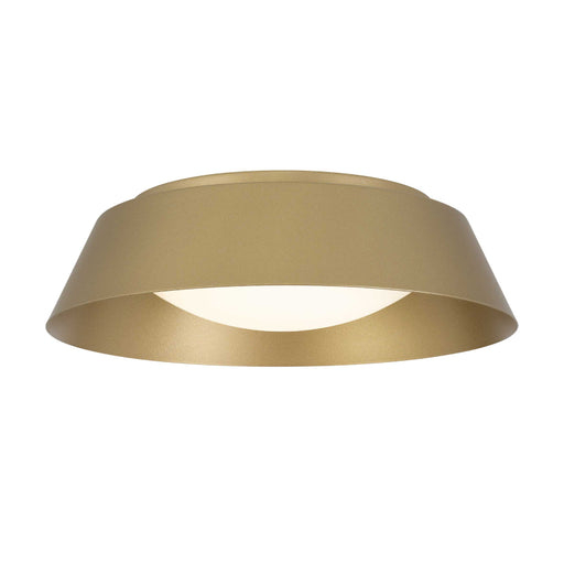 Alteck Lighting AFM0067-5CCT-W Pez 1-lt 15" LED Outdoor Flush Mount, 5CCT Selectable - Painted Brass