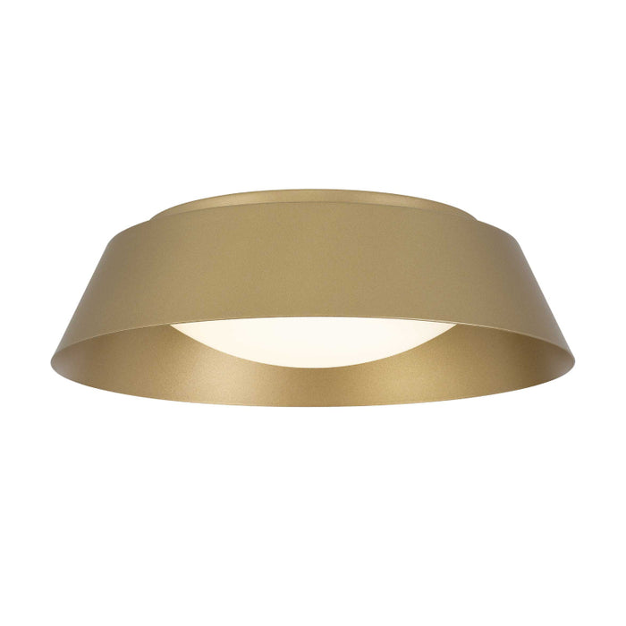 Alteck Lighting AFM0067-5CCT-W Pez 1-lt 15" LED Outdoor Flush Mount, 5CCT Selectable - Painted Brass