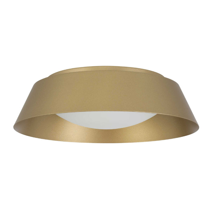 Alteck Lighting AFM0067-5CCT-W Pez 1-lt 15" LED Outdoor Flush Mount, 5CCT Selectable - Painted Brass