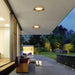 Alteck Lighting AFM0067-5CCT-W Pez 1-lt 15" LED Outdoor Flush Mount, 5CCT Selectable - Painted Brass