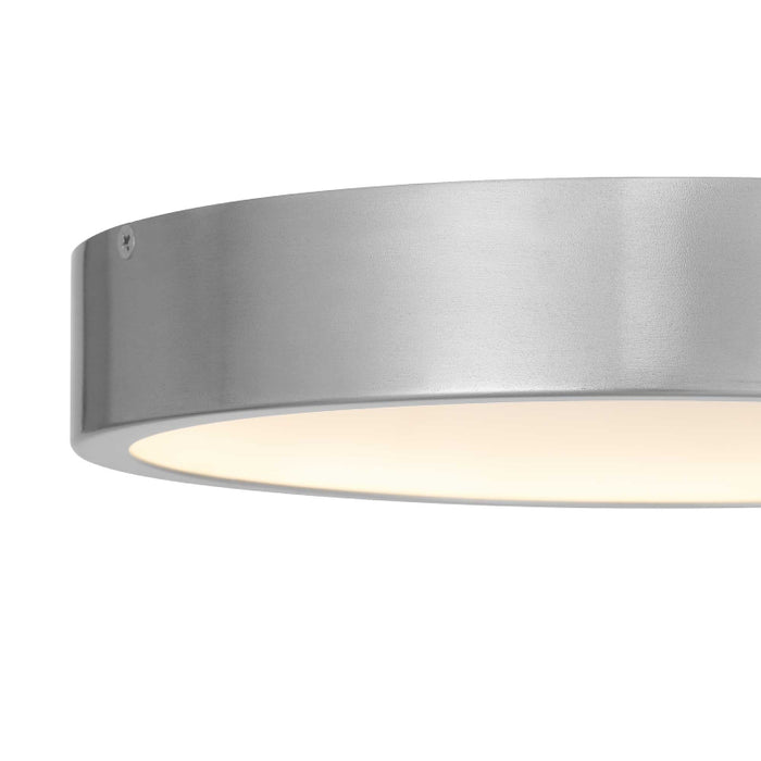 Alteck Lighting AFM0068-5CCT-W Stellar 1-lt 11" LED Outdoor Flush Mount, 5CCT Selectable - Brushed Aluminum