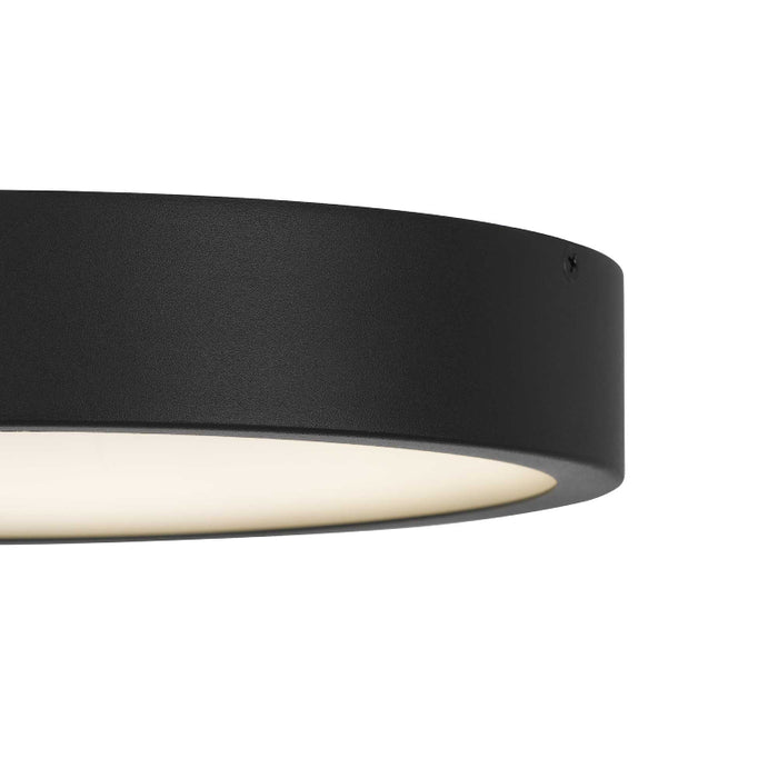 Alteck Lighting AFM0068-5CCT-W Stellar 1-lt 11" LED Outdoor Flush Mount, 5CCT Selectable - Sand Black