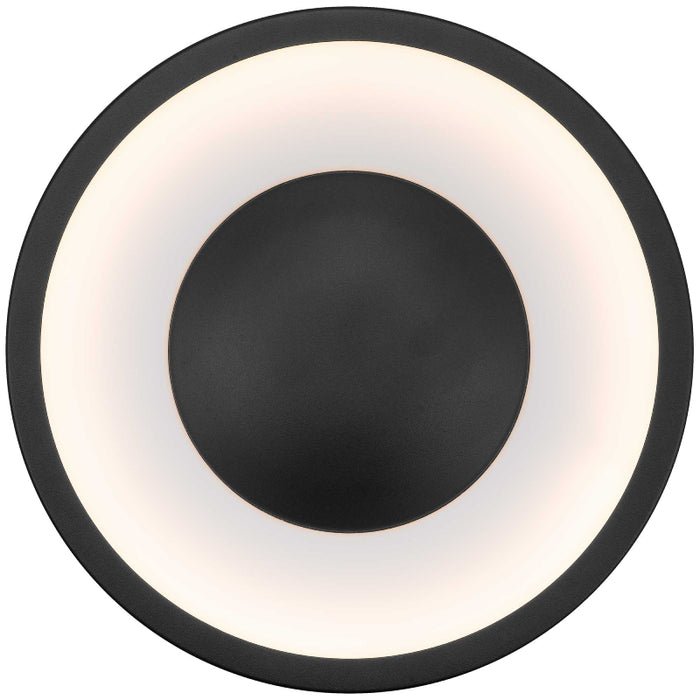 Alteck Lighting AFM0068-5CCT-W Stellar 1-lt 11" LED Outdoor Flush Mount, 5CCT Selectable - Sand Black