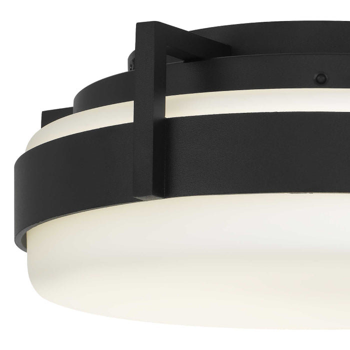 Alteck Lighting AFM0085-5CCT-W Ted 1-lt 12" LED Outdoor Flush Mount, 5CCT Selectable