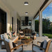 Alteck Lighting AFM0085-5CCT-W Ted 1-lt 12" LED Outdoor Flush Mount, 5CCT Selectable