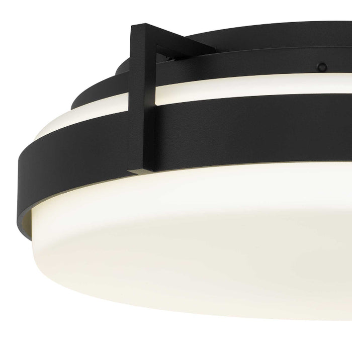 Alteck Lighting AFM0086-5CCT-W Ted 1-lt 15" LED Outdoor Flush Mount, 5CCT Selectable