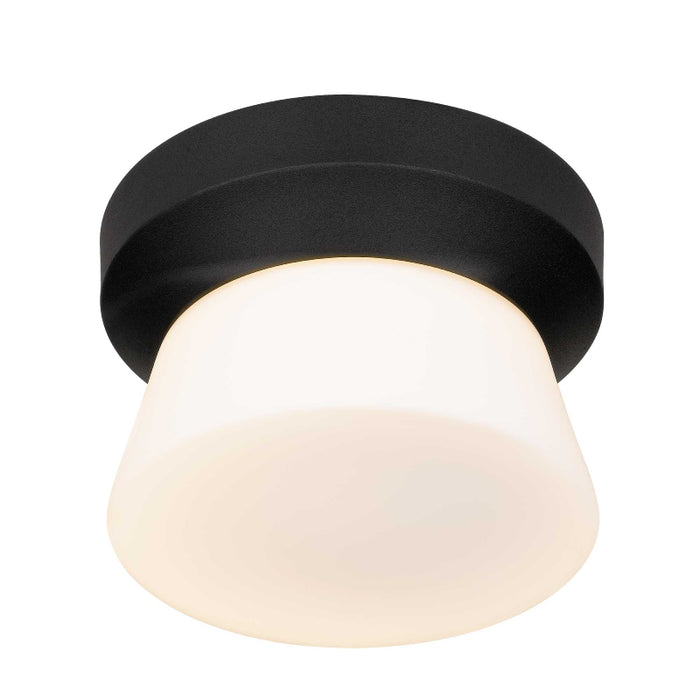Alteck Lighting AFM0147-3CCT-W Skirt 1-lt 7" LED Outdoor Flush Mount, 3CCT Selectable