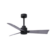 Matthews Fan Atlas Alessandra 42" Ceiling Fan - Matte Black/Barn Wood