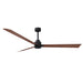 Matthews Fan Atlas Alessandra 72" Indoor/Outdoor Ceiling Fan - Matte Black/Walnut