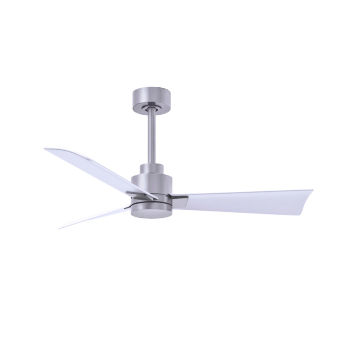 Matthews Fan Atlas Alessandra 42" Ceiling Fan - Brushed Nickel/Matte White