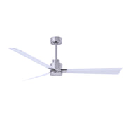 Matthews Fan Atlas Alessandra 56" Indoor/Outdoor Ceiling Fan - Brushed Nickel/Matte White