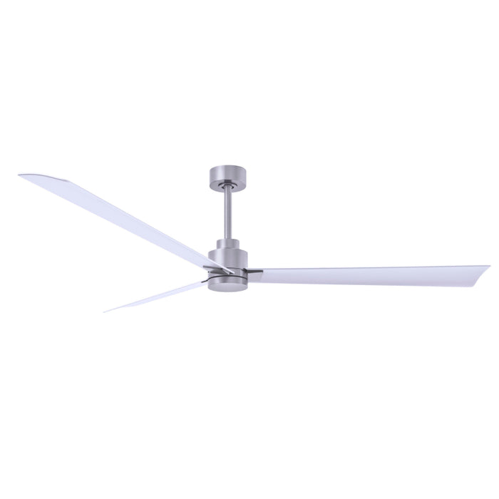 Matthews Fan Atlas Alessandra 72" Indoor/Outdoor Ceiling Fan - Brushed Nickel/Matte White