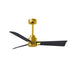 Matthews Fan Atlas Alessandra 42" Ceiling Fan - Brushed Brass/Matte Black