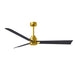 Matthews Fan Atlas Alessandra 56" Indoor/Outdoor Ceiling Fan - Brushed Brass/Matte Black