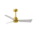 Matthews Fan Atlas Alessandra 42" Ceiling Fan - Brushed Brass/Barn Wood