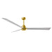 Matthews Fan Atlas Alessandra 72" Indoor/Outdoor Ceiling Fan - Brushed Brass/Barn Wood