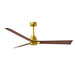 Matthews Fan Atlas Alessandra 56" Indoor/Outdoor Ceiling Fan - Brushed Brass/Walnut