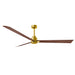 Matthews Fan Atlas Alessandra 72" Indoor/Outdoor Ceiling Fan - Brushed Brass/Walnut