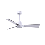 Matthews Fan Atlas Alessandra 42" Ceiling Fan - Matte White/Brushed Nickel