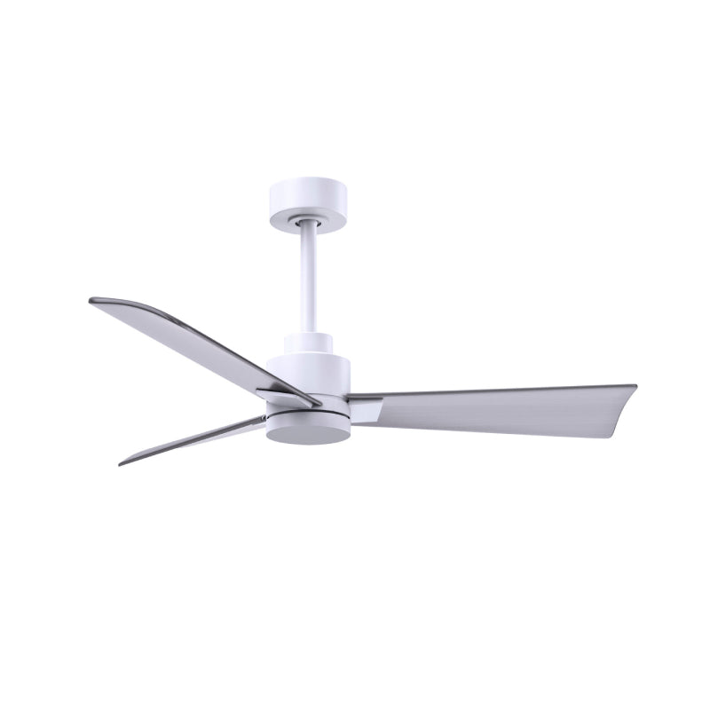 Matthews Fan Atlas Alessandra 42" Ceiling Fan - Matte White/Brushed Nickel