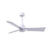 Matthews Fan Atlas Alessandra 42" Ceiling Fan - Matte White/Brushed Nickel