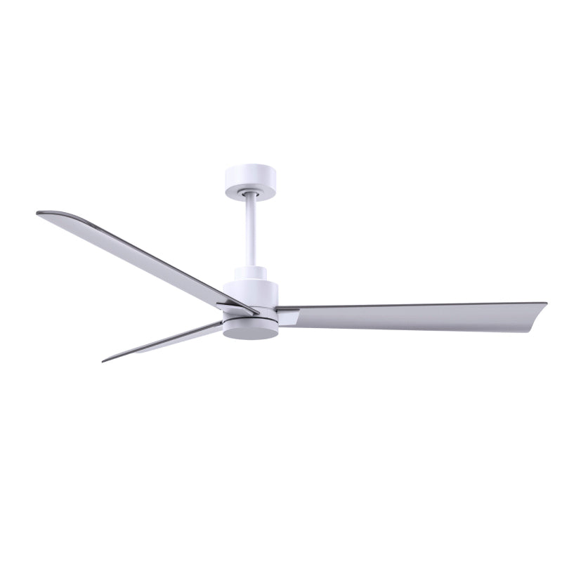 Matthews Fan Atlas Alessandra 56" Indoor/Outdoor Ceiling Fan - Matte White/Brushed Nickel