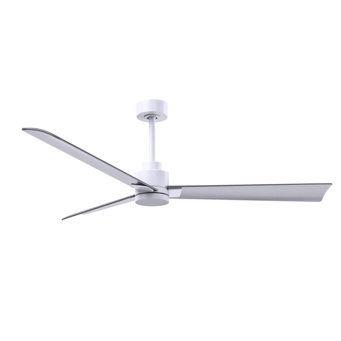 Matthews Fan Atlas Alessandra 56" Indoor/Outdoor Ceiling Fan - Matte White/Brushed Nickel