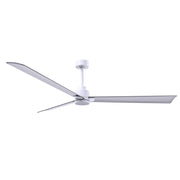 Matthews Fan Atlas Alessandra 72" Indoor/Outdoor Ceiling Fan - Matte White/Brushed Nickel